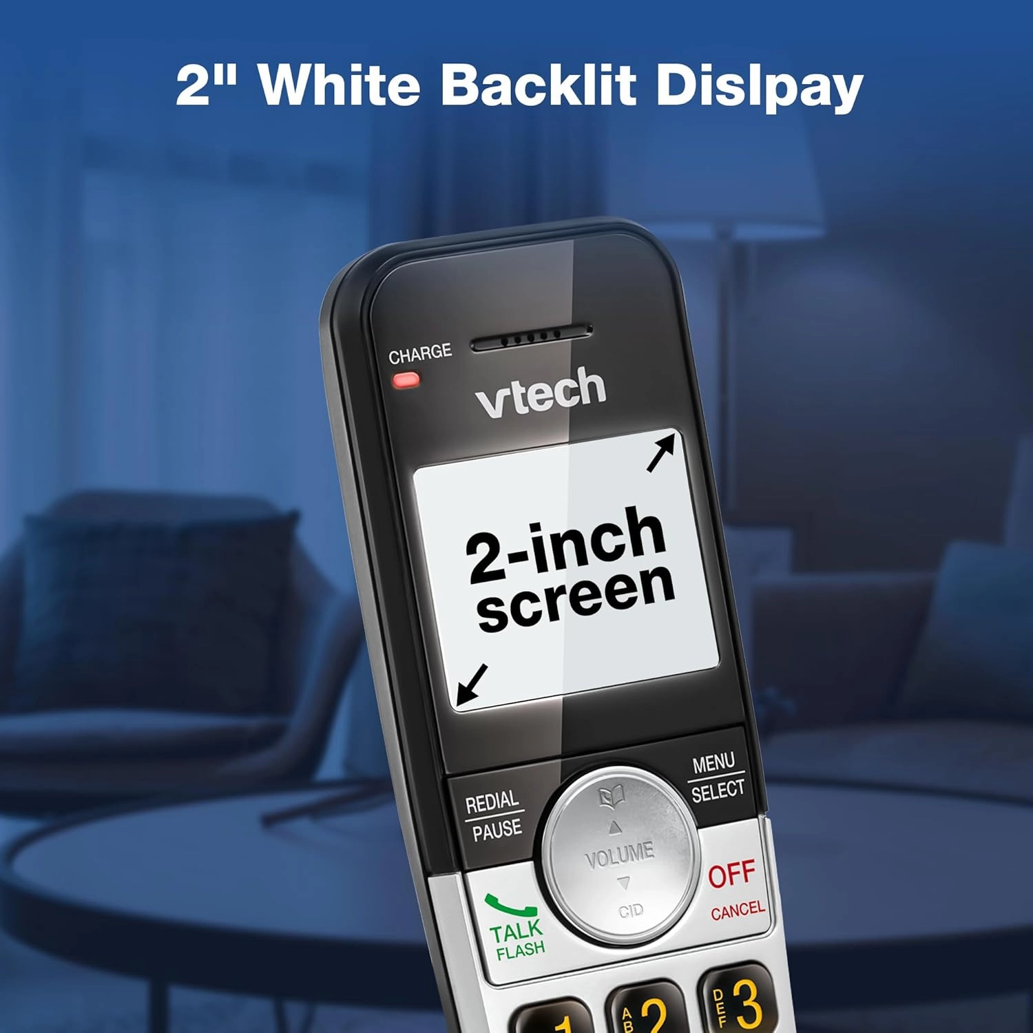 VTech VG231-4 Cordless Phone 4-Handset with Large Display and Big Buttons, DECT 6.0 with Caller ID/Call Waiting, Full Duplex Speakerphone, ECO Mode, Last 10 Number Redial, Easy to Use
