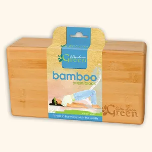 Wai Lana Green Bamboo Yoga Block