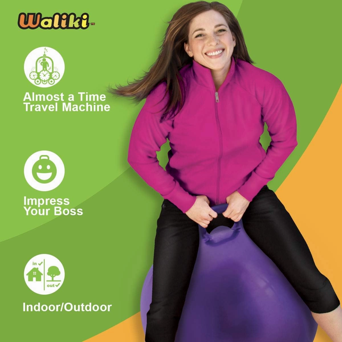 WALIKI Hopper Ball for Adults | 29" Purple Jumping Toy | Hippity Hop | Fun Outdoor Game for Parties & Family Activities