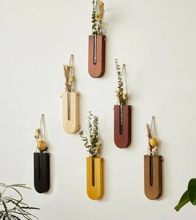 Wall Planters and Vase for Indoor Plants, Boho Wall Plant Holder, Indoor Propagation Station