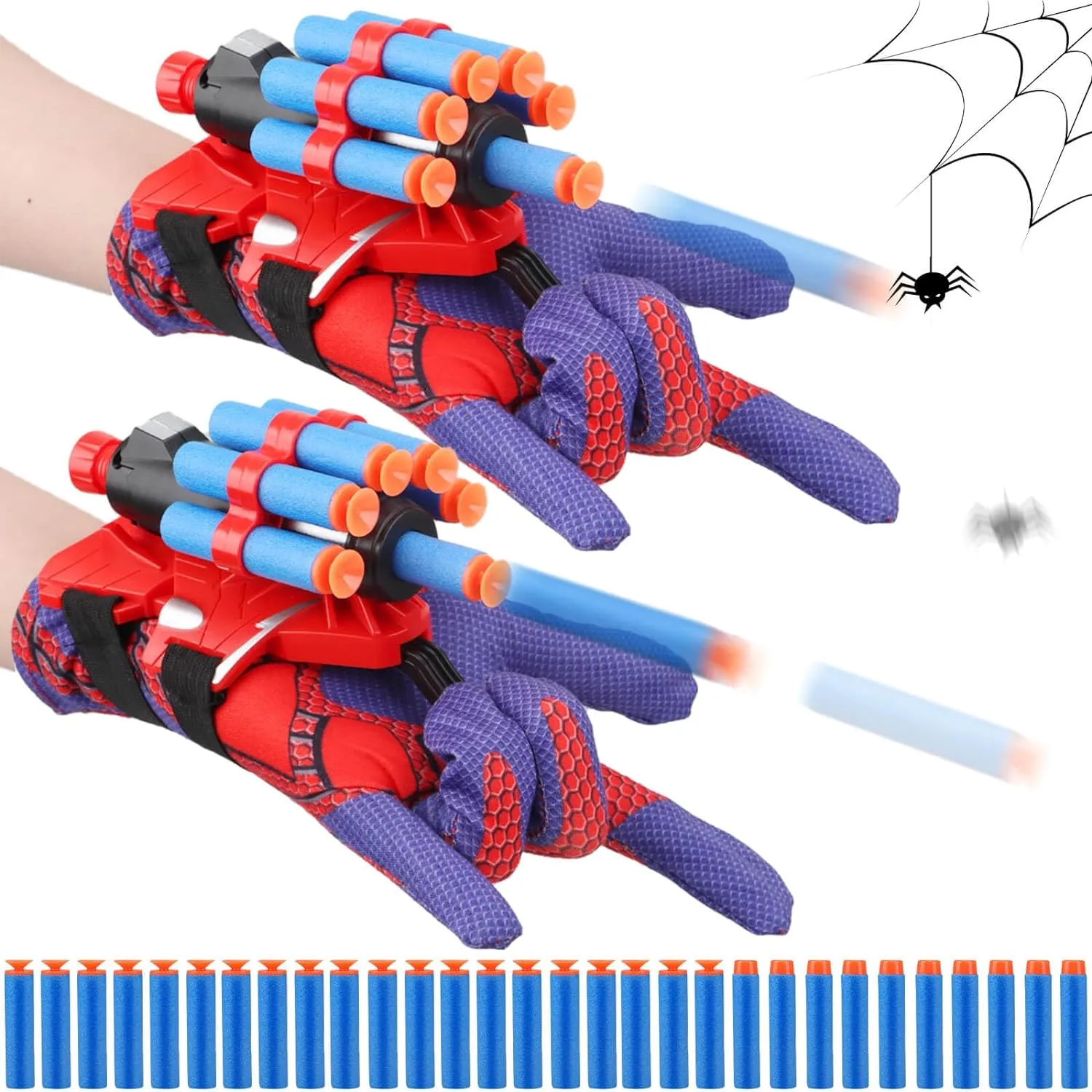 Web Shooters Toy for Kids 2 Pack, Toy for 3 4 5 6 7 8 Year Old Boy, Web Slinger with Spider Glove Launcher, Toys for Boys 4-6 6-8, Birthday Gifts