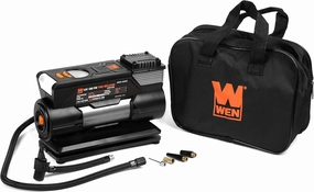 WEN Tire Inflator Portable Air Compressor, 12V, 100 PSI with Carrying Case (AA2230)