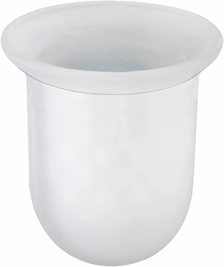WENKO Glass, Replacement Holder for Toilet Brushes up to 11 cm in Diameter, White, 0 x 0 x 0 cm