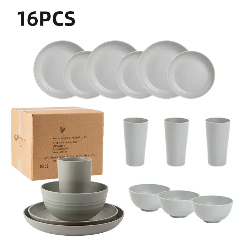 Wheat Straw Dinnerware Set