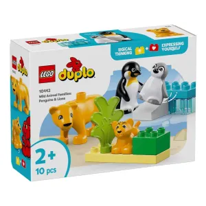 Wild Animal Families: Penguins and Lions