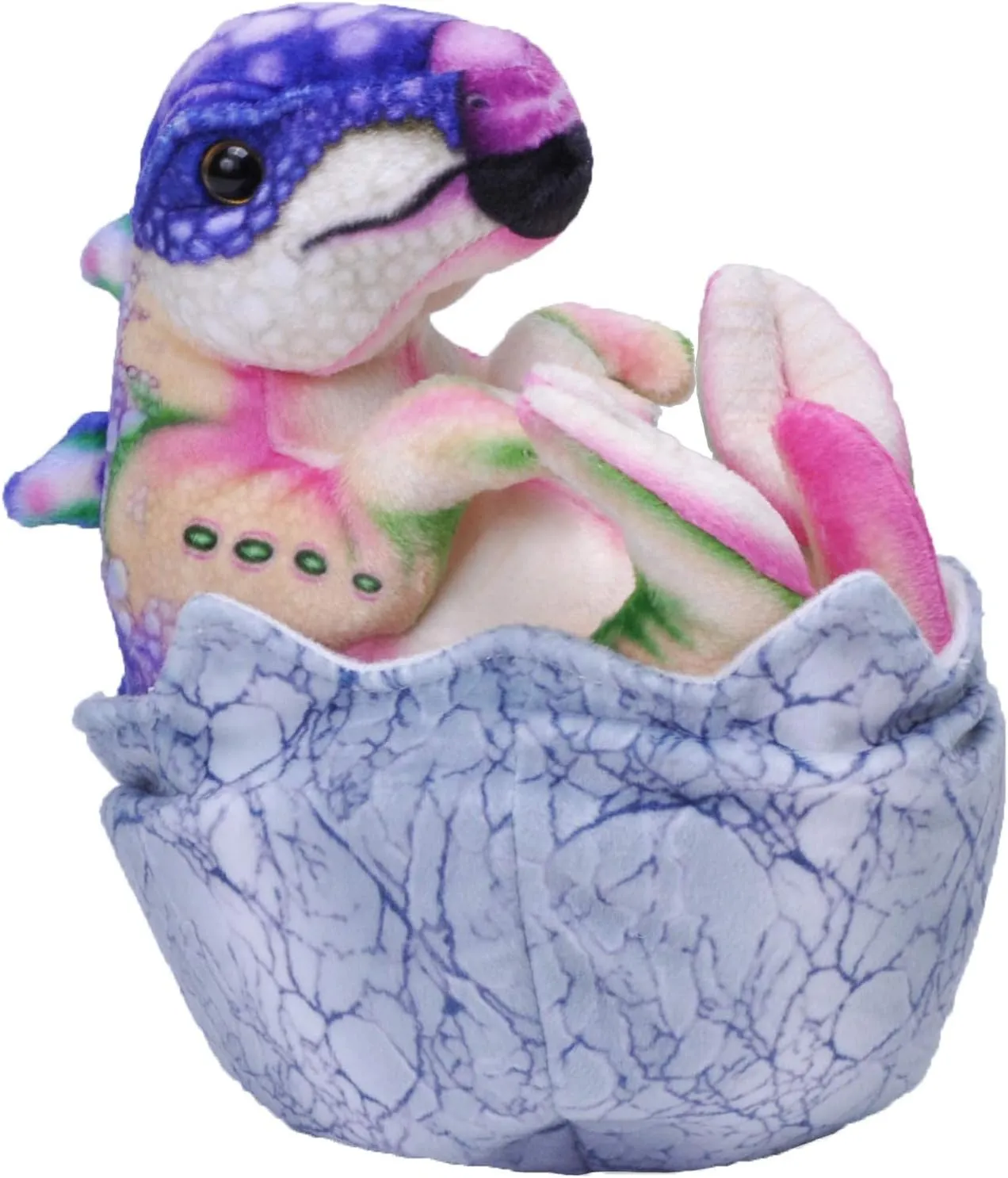 Wild Republic Dinosaur Baby Stegosaurus in an Egg, Gift for Kids, Plush Toy, Fill is Spun Recycled Water Bottles, 8 Inches, Model Number: 24266