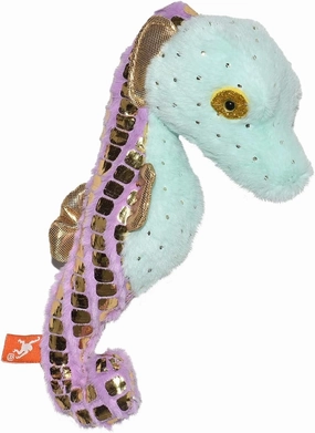 Wild Republic Foilkins Junior, Green Seahorse, Stuffed Animal, 6 inches, Gift for Kids, Plush Toy, Fill is Spun Recycled Water Bottles