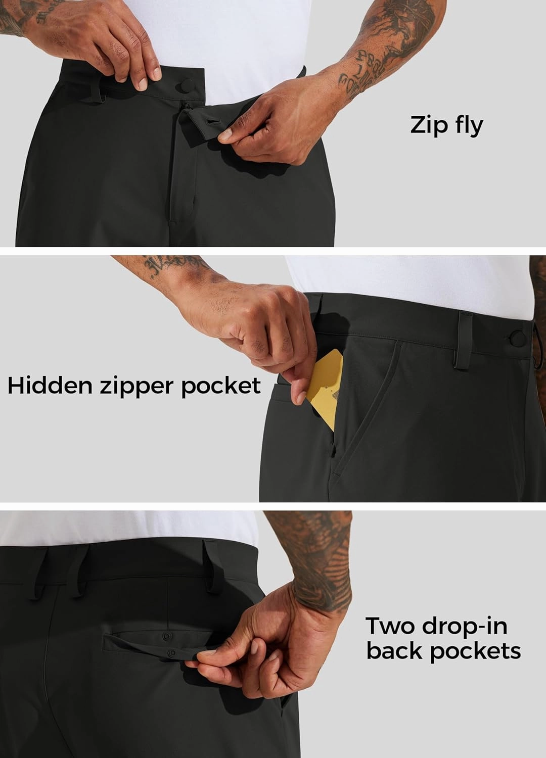 Willit Men's Golf Shorts Stretch Work Dress Shorts Quick Dry Hiking Athletic Casual Shorts with Pockets 10"