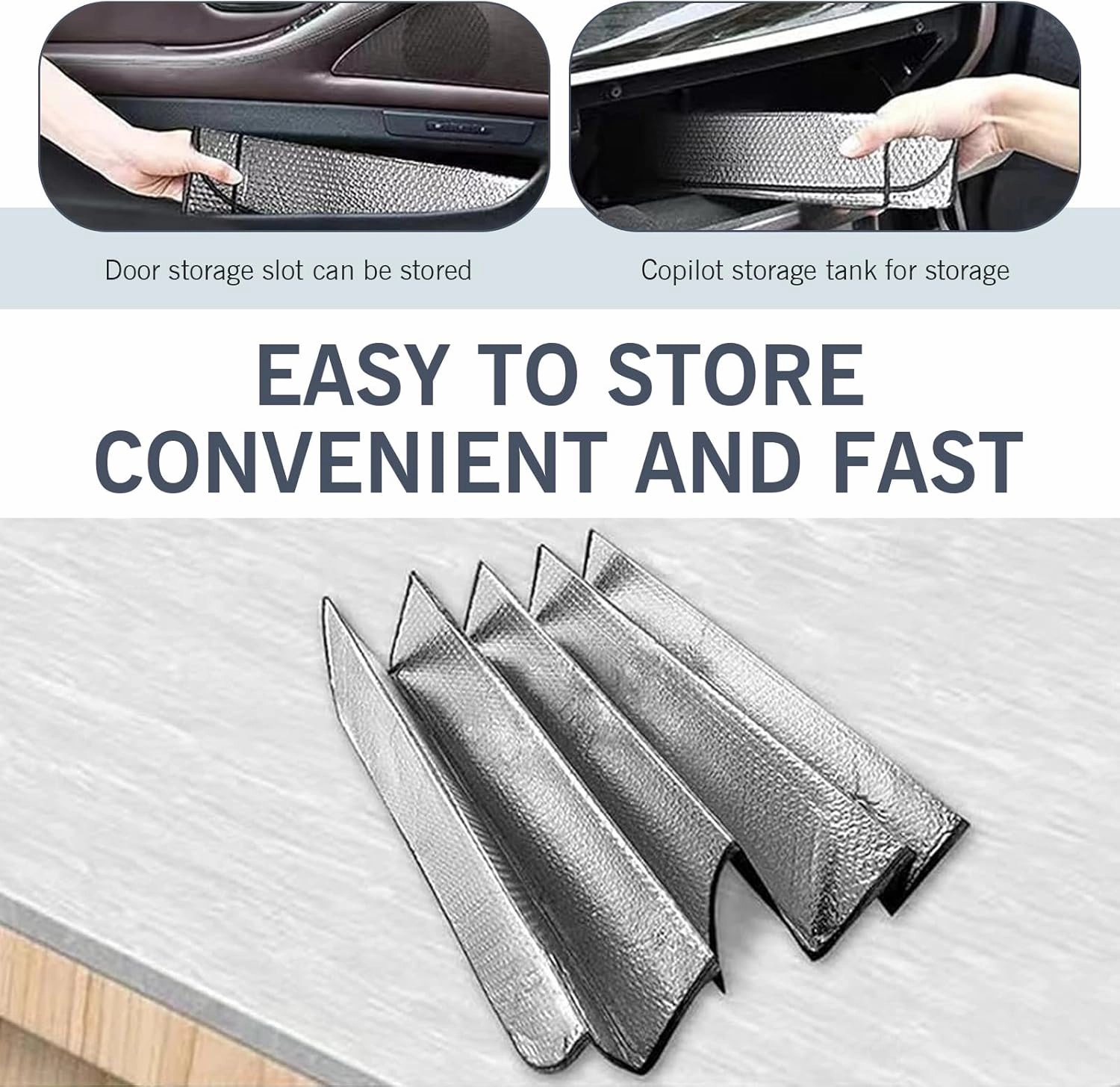 Windshield Sunshade, Keep Car Cool Sun Protection and Heat Insulation Protection Cover, Perfect Coverage Foldable Portable Privacy Cover, Universal for Cars Trucks (Silver #55.1" x 27.5 ")