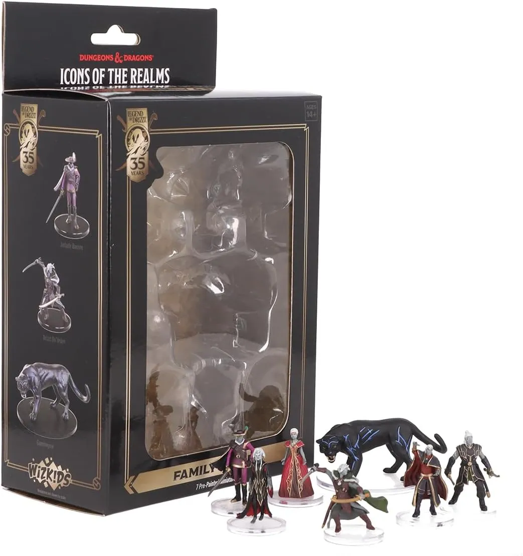 WizKids D&D The Legend of Drizzt 35th Anniversary - Family & Foes Boxed Set Dungeons and Dragons Miniatures