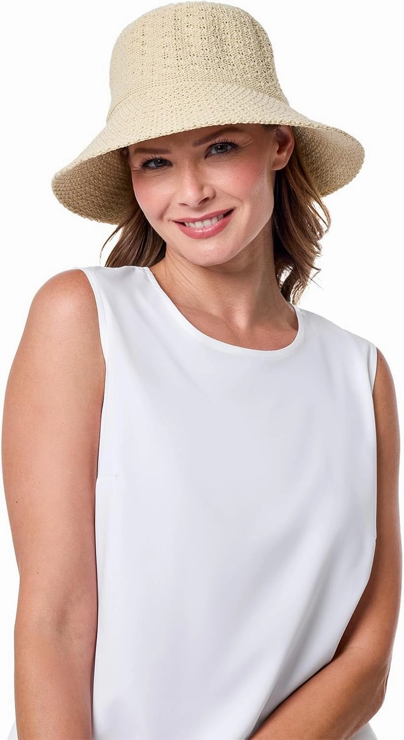 Women's Bucket Hat - UPF 50 Sun Protection - Packable & Travel Friendly - Marina (One Size)