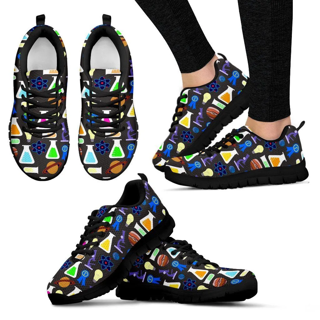 Women's Sneakers Science Pattern-Classic Brown