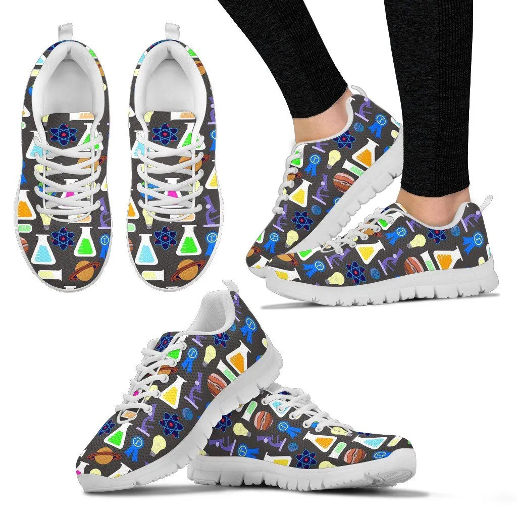Women's Sneakers Science Pattern-Classic Brown