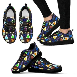 Women's Sneakers Science Pattern-Classic Brown