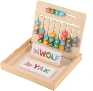 Wooden Alphabet Math Board Educational Learning Montessori Toys for 2 3 4 5 6 7 year old Games for Kids Children Toddlers Letters Colors Numbers SMARTKID
