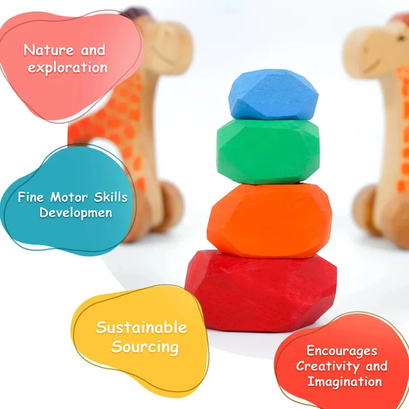 Wooden Zen Blocks-6 Blocks | Balancing Blocks