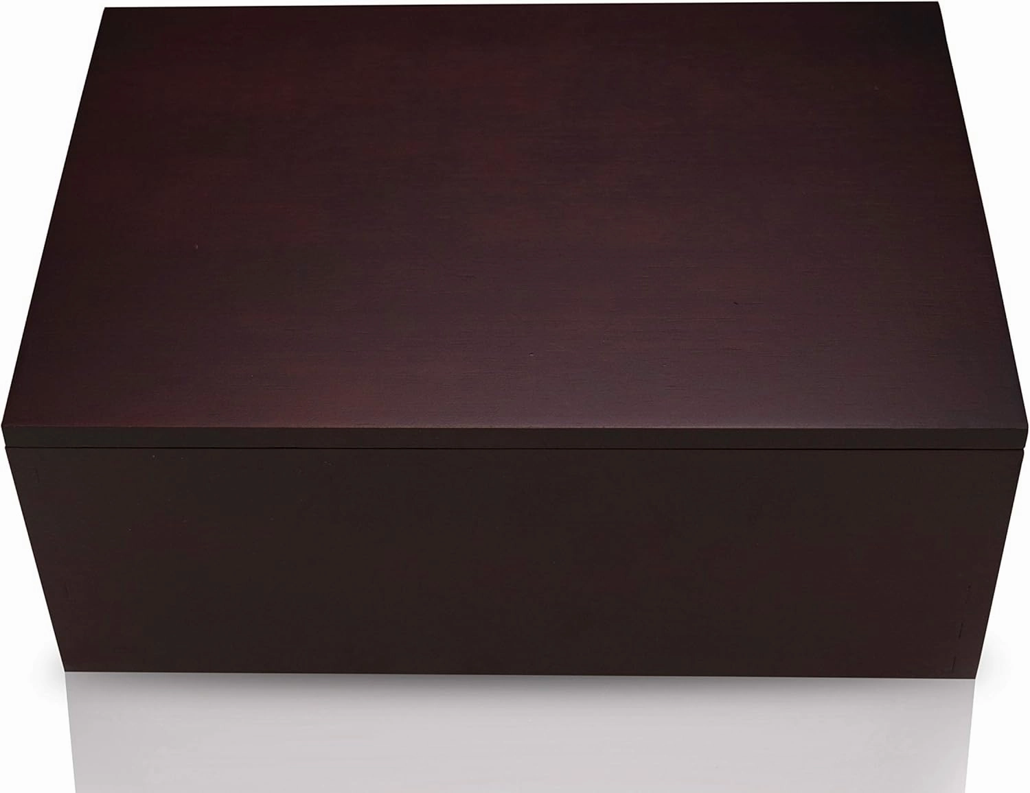 Wooden Storage Box for Home - Large Wood Keepsake Box with Lid - Dark Brown Wooden Memory Box - Wooden Boxes (Dark Brown)