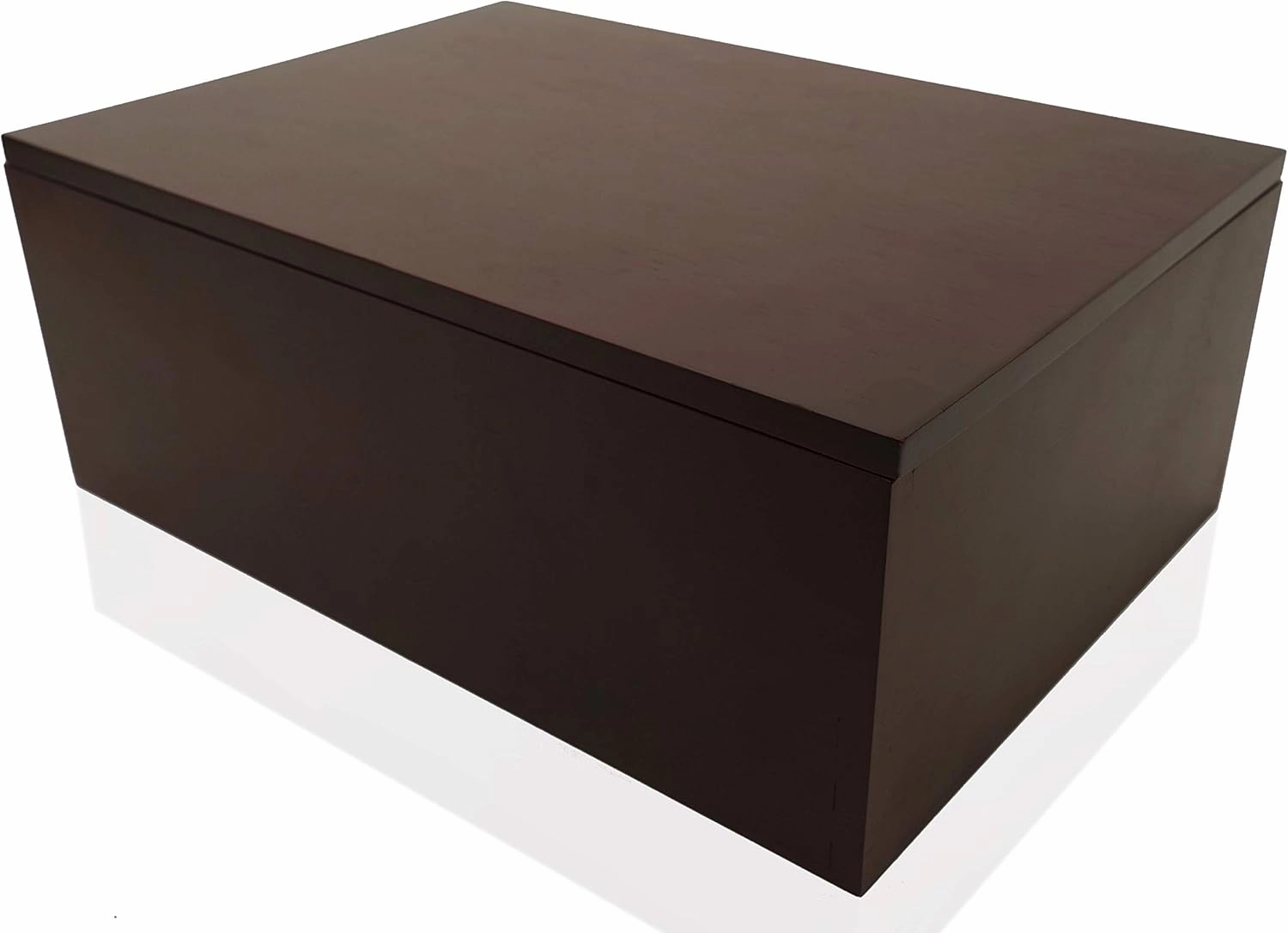 Wooden Storage Box for Home - Large Wood Keepsake Box with Lid - Dark Brown Wooden Memory Box - Wooden Boxes (Dark Brown)
