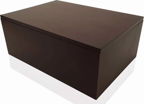 Wooden Storage Box for Home - Large Wood Keepsake Box with Lid - Dark Brown Wooden Memory Box - Wooden Boxes (Dark Brown)