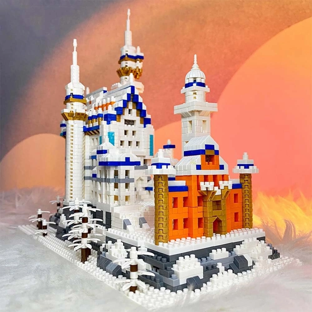 World Famous Architecture Model Building Set Germany Swan Stone Castle Micro Building Blocks Set Creative Collection Building Toys for Adults and Kids 8-14  (2800 Pieces)