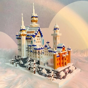 World Famous Architecture Model Building Set Germany Swan Stone Castle Micro Building Blocks Set Creative Collection Building Toys for Adults and Kids 8-14  (2800 Pieces)