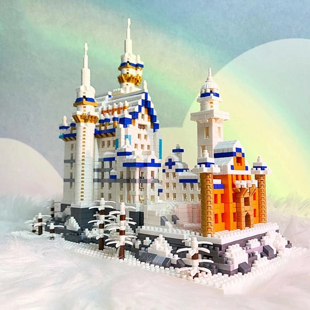 World Famous Architecture Model Building Set Germany Swan Stone Castle Micro Building Blocks Set Creative Collection Building Toys for Adults and Kids 8-14  (2800 Pieces)