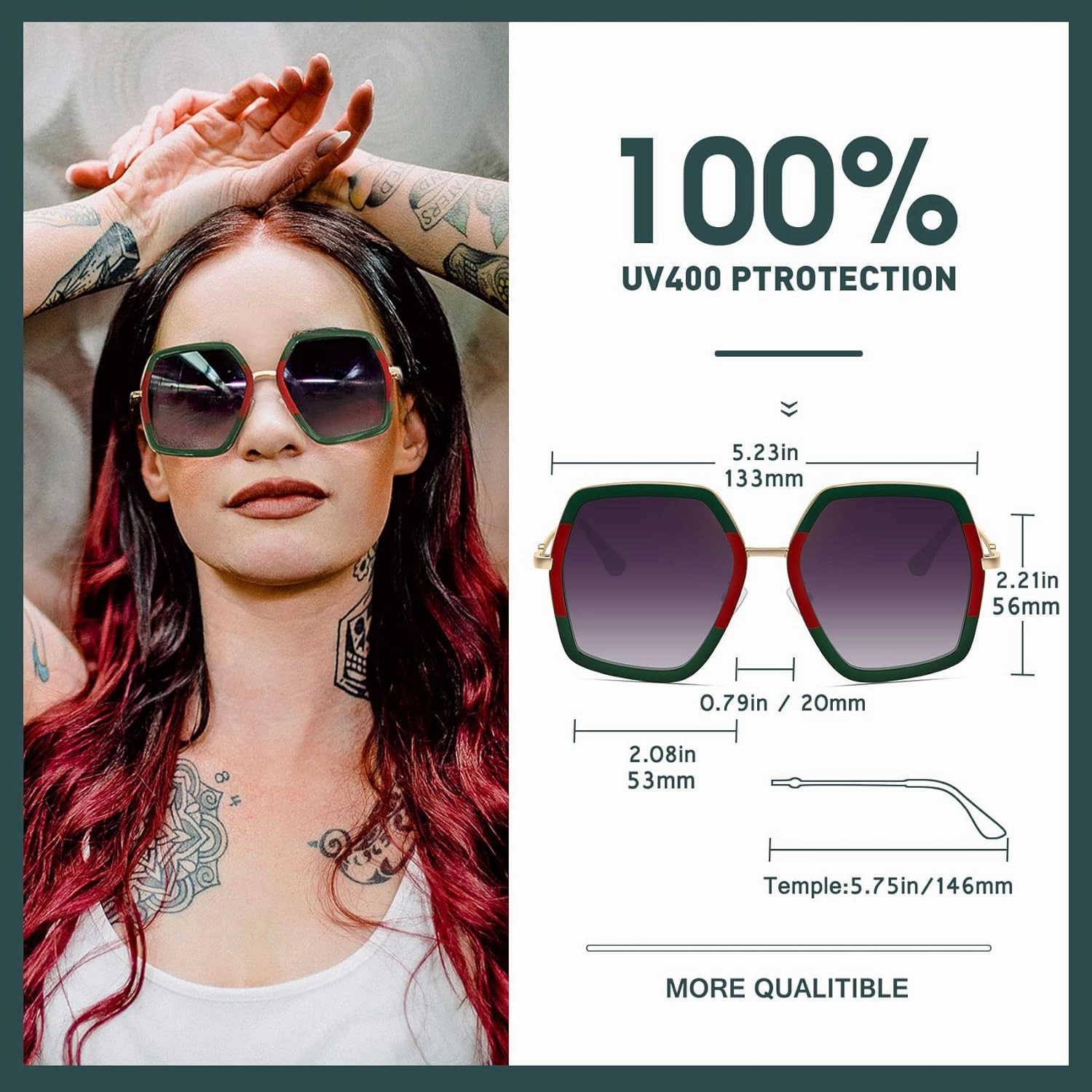 WOWSUN Oversized Big Fashion Sunglasses For Women Irregular Fashion Shades