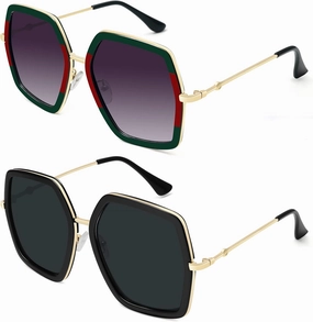 WOWSUN Oversized Big Fashion Sunglasses For Women Irregular Fashion Shades