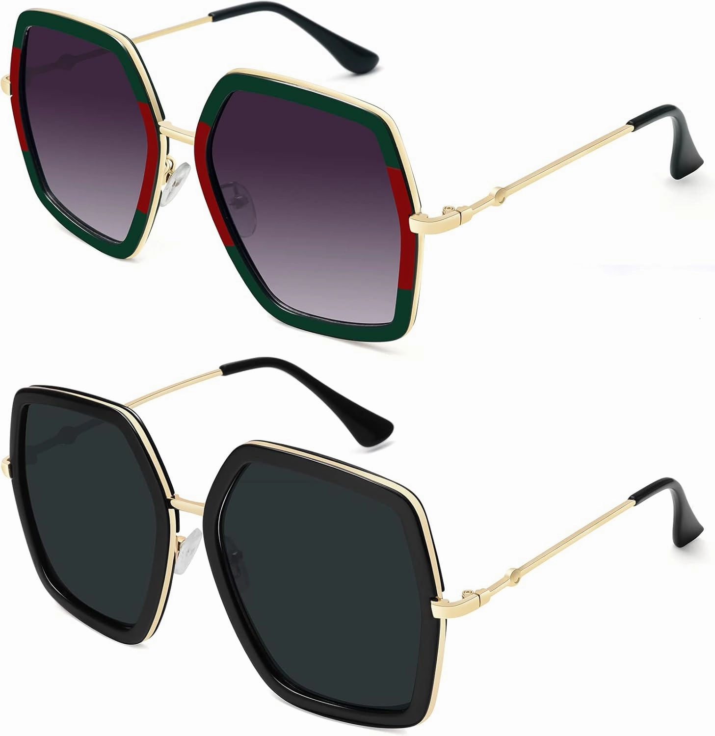 WOWSUN Oversized Big Fashion Sunglasses For Women Irregular Fashion Shades