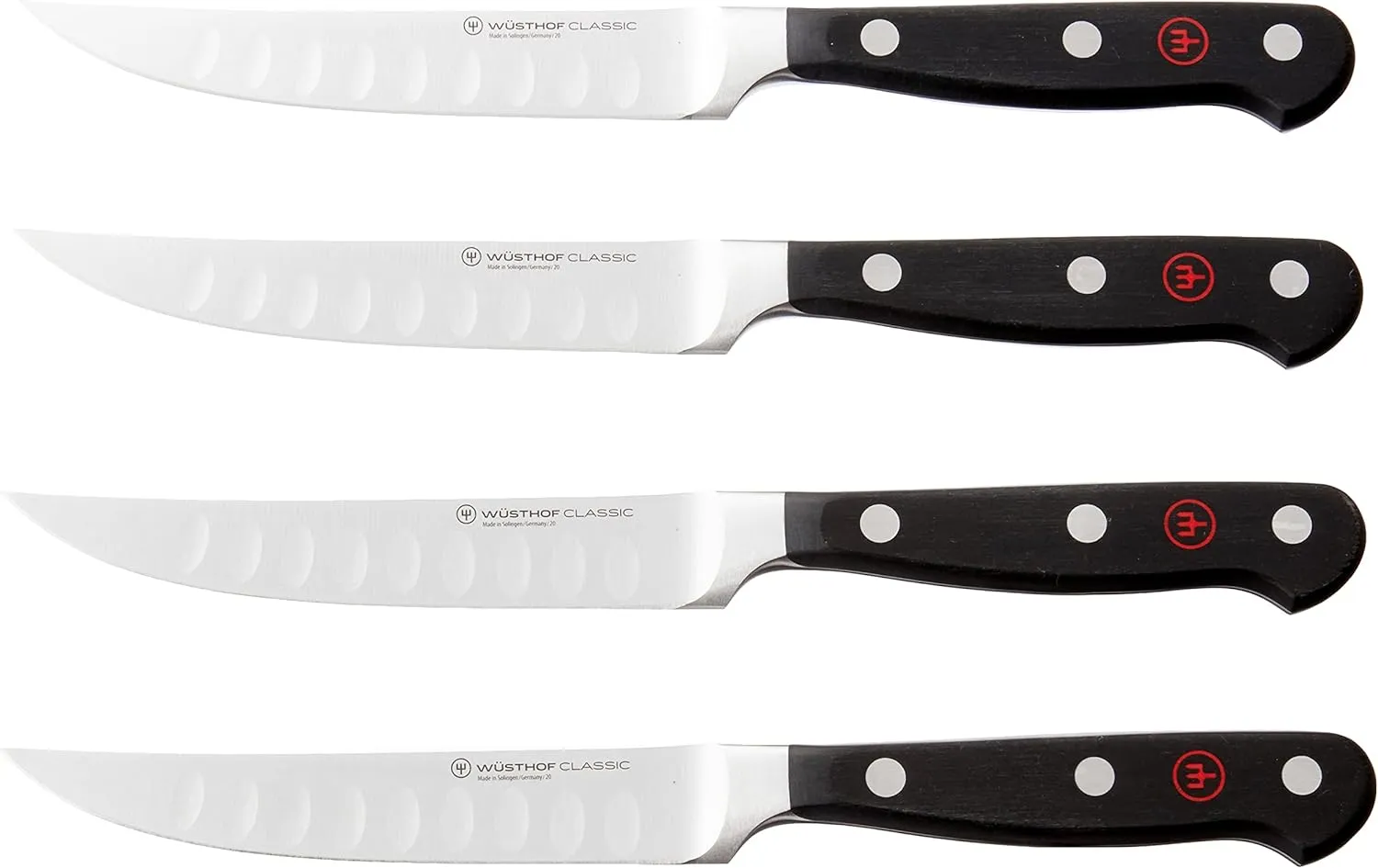 WÜSTHOF Classic 4-Piece Hollow Edge Steak Knife Set
