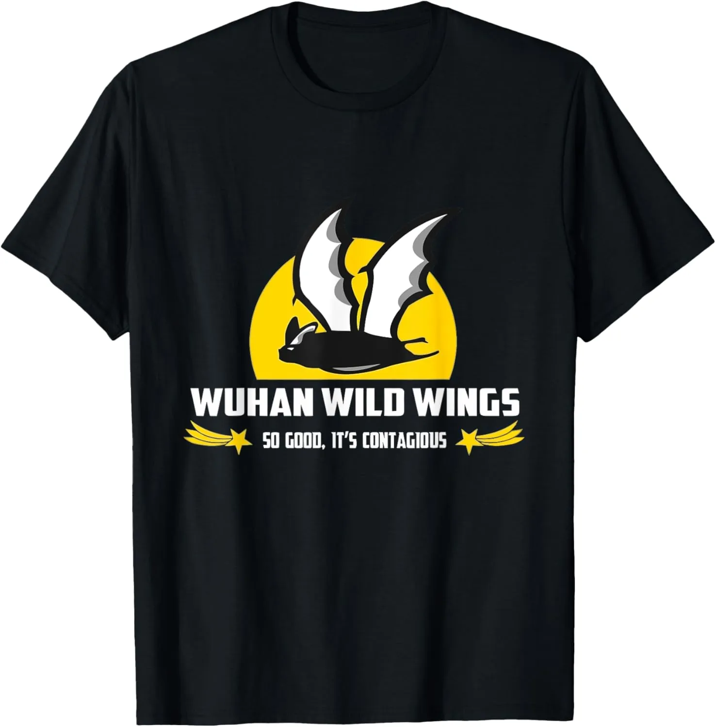 Wuhan Wings T-Shirt - Unisex-Adults, Black, Small, Short Sleeve, T-Shirt