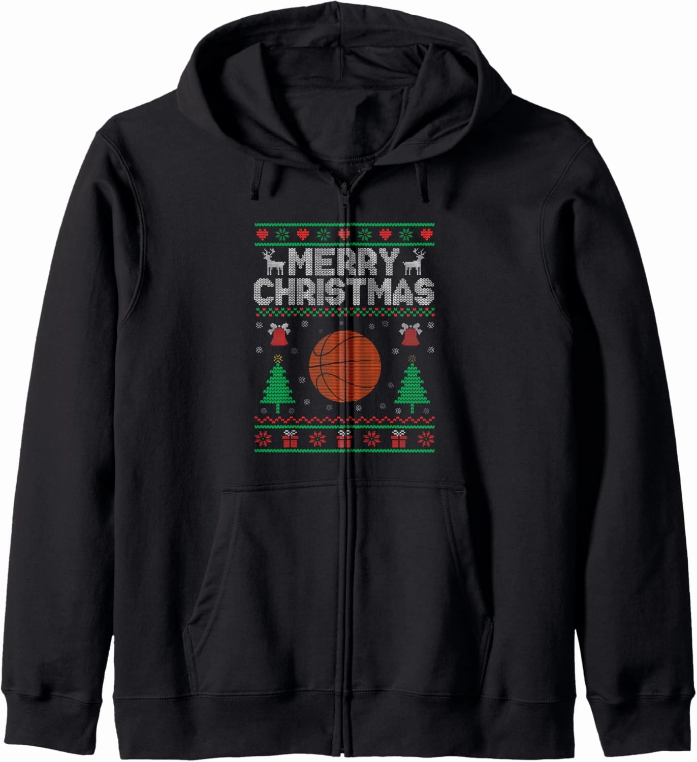 Xmas Merry Christmas Shoot Court Player Zip Hoodie