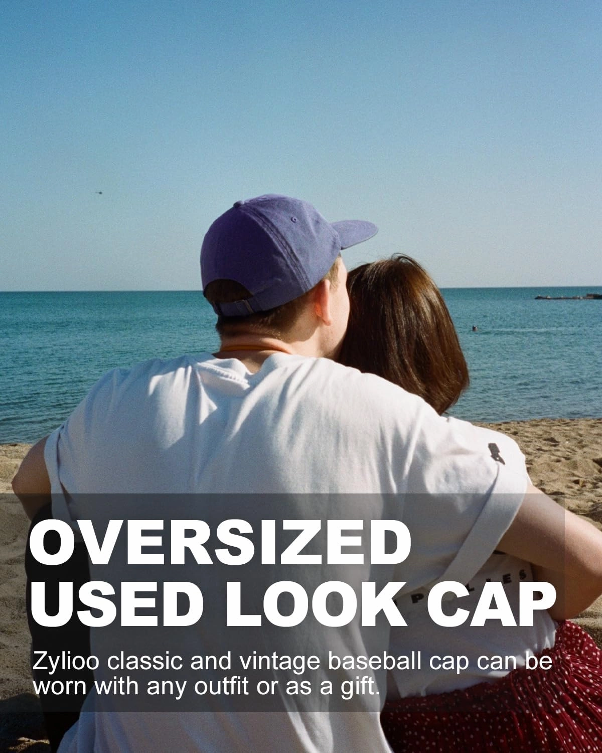 XXL Oversize Washed Denim Baseball Cap,Low Profile Jean Sports Cap for Big Heads 23.5"-25.5",Large Pigment Dyed Dad Hat