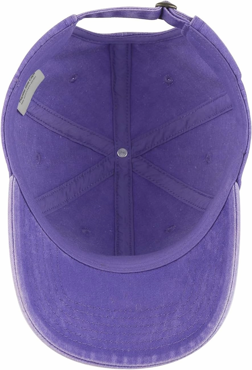 XXL Oversize Washed Denim Baseball Cap,Low Profile Jean Sports Cap for Big Heads 23.5"-25.5",Large Pigment Dyed Dad Hat