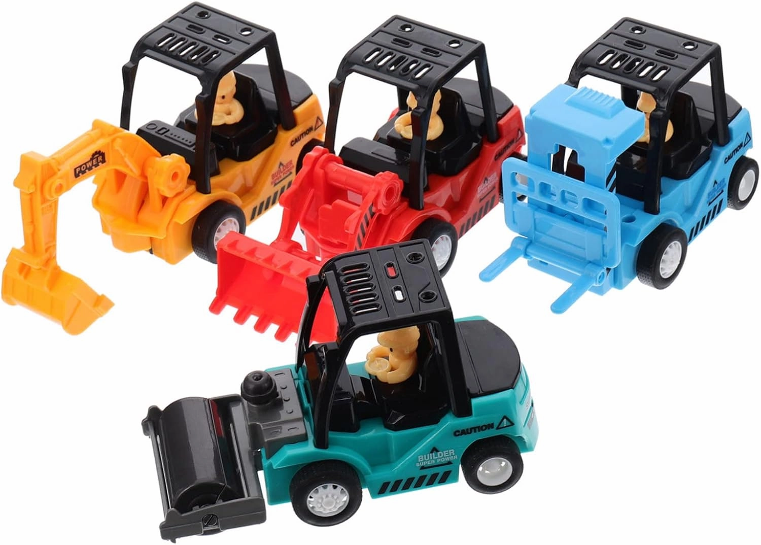 Yardwe 4pcs Car Mechanical Digger Models Educational Plaything for Construction Vehicles Birthday