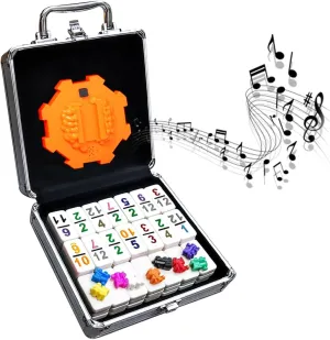 Yinlo Mexican Train Dominoes Set, Hub with Real Train Sound, Double 12 Colored Number