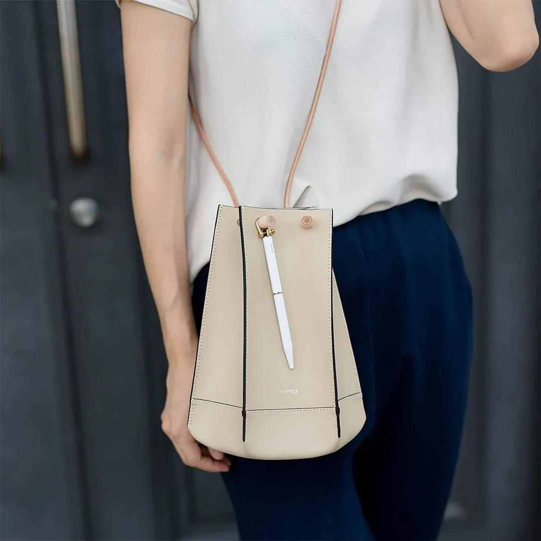Ystudio | Ball Point Pen | White Portable | Classic Revolve Series | Metal Brass Body
