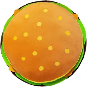 zhidiloveyou 15.7" Hamburger Pillow Plush Cheeseburger Toy Cute Stuffed Food Pillow for Kids