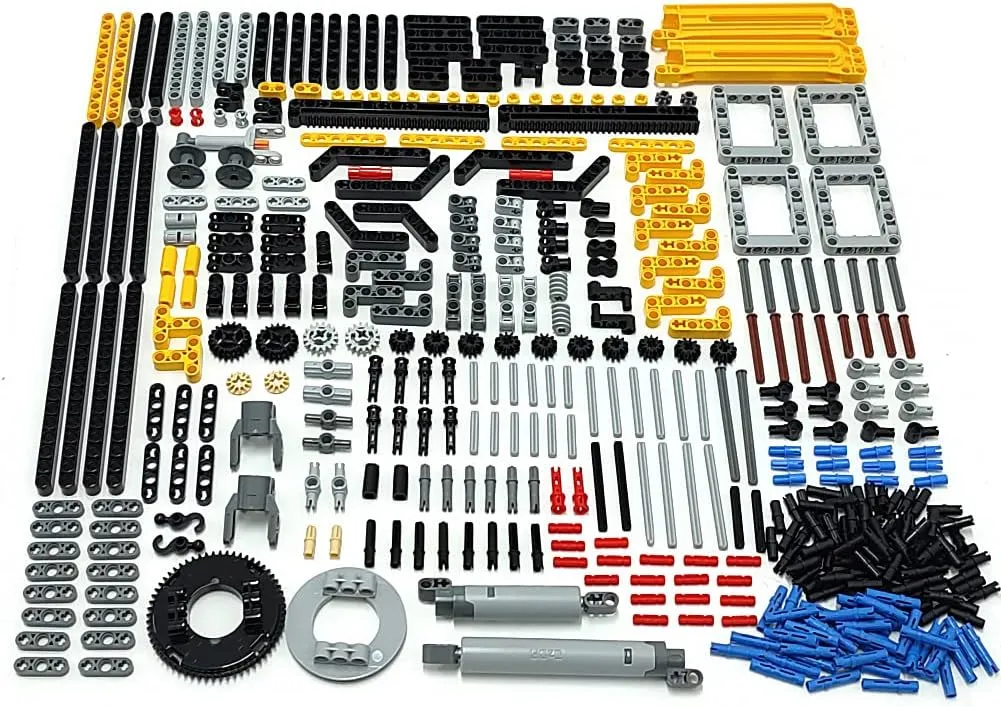 ZHX Technical Parts Beams Axles Connectors Bricks Sets - 457 Pieces, Chassis Frame Liftarm Push Rods for Technic Car MOC Building Block Toys