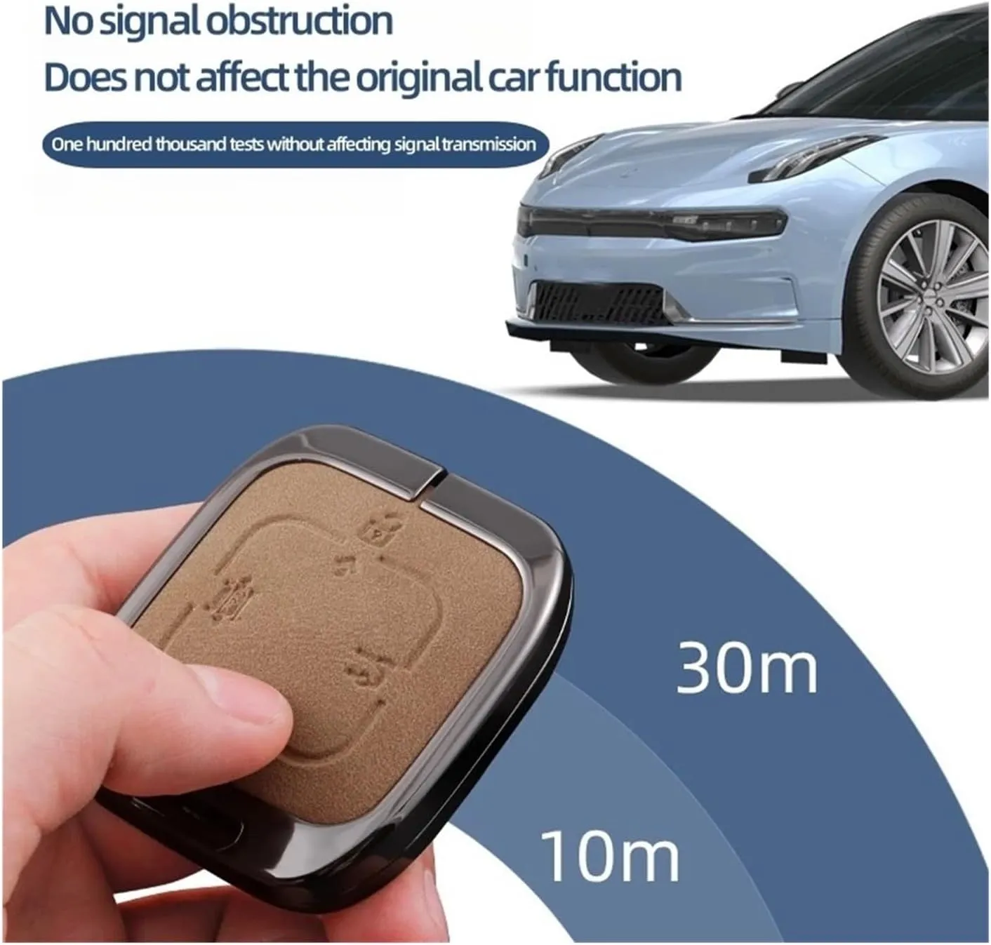 Zinc Alloy Leather Car Smart Remote Key Fob Case Cover Shell Bag Compatible For Extremely Krypton 001 ZEEKR NFC Card Keychain Accessories(A brown 03)