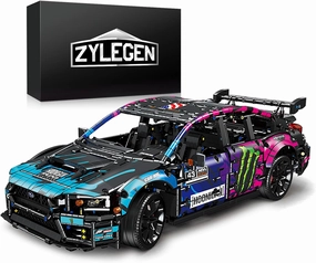 ZYLEGEN Race Car Building Toy Set,Collectible Model Building Set and Sport Car,Supercar Building Kit for Boys, Girls, and Teens Gift for Motorsport Fans (Blue)